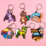 Custom 2d 3d promotional silicone rubber pvc anime key chains novelty retro bulk mini cartoon anime pvc keychain wholesale