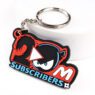 Custom logo diy promotional anime car keychain double sided fashion animal pvc soft rubber 3d keychain