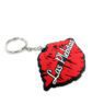 Custom die cut letter silicone pvc keychain wholesale soft rubber key chains with logo