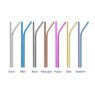 6mm 8mm 12mm fashion custom reusable gold color stainless steel straws