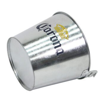 Metal galvanized iron ice bucket beer champagne wine cooler ice tin bucket for bar using with bottle opener