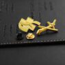 High quality zinc alloy metal pins wholesale gold plated die casting 2d 3d pin badge for souvenir