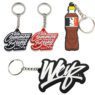 Custom 2d/3d anime soft pvc keychain make rubber sport key chain your logo keyring with chain