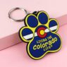 Custom cute designer fashion letter pvc rubber keychain charms promotional silicone rubber key chains accessories keyrings