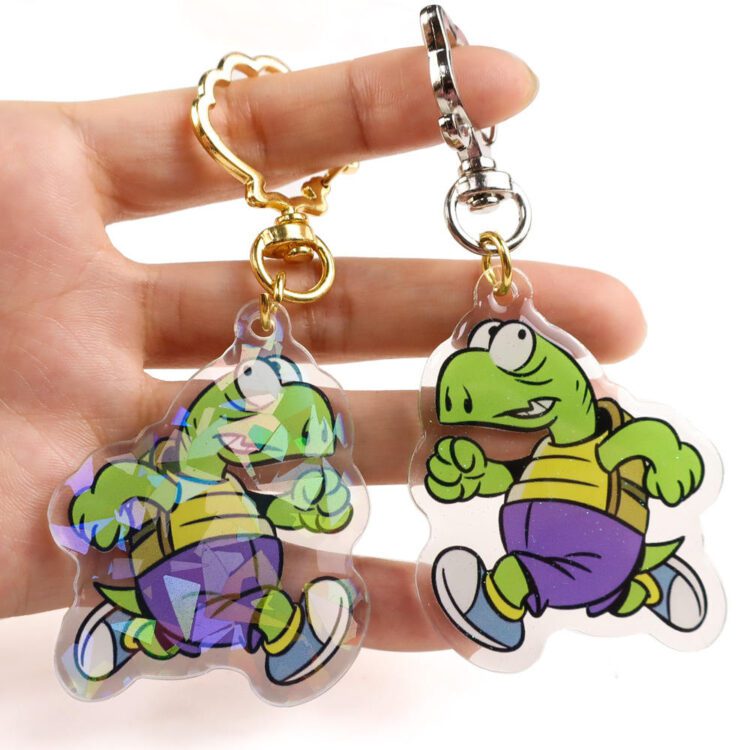 Custom anime plastic key chains acrylic keychain souvenir gift printed cute acrylic charms keychain animal acrylic keyring