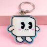 Cute anime cute bear acrylic keychain kawaii cartoon keyring acrylic plastic key chains charm for women bag pendant jewelry gift
