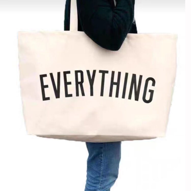 Wholesale eco foldable extra capacity casual cotton shopping oversized handbag reusable canvas heavy duty tote bag for women