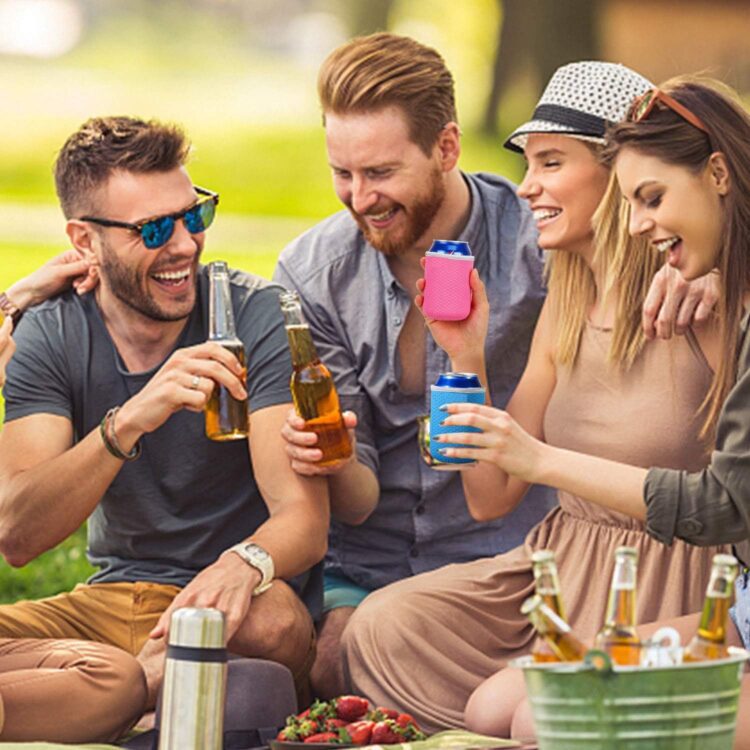 Custom beer can coolers sleeves soft insulated reusable drink can coolers for beer soda