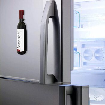 Hot sale red wine bottle opener cork screw with magnet stainless wine bottle shape corkscrew