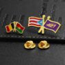 Wholesale souvenir gifts enamel country flag pins factory no minimum bulk custom pins gold plated blank flag lapel pins brooches