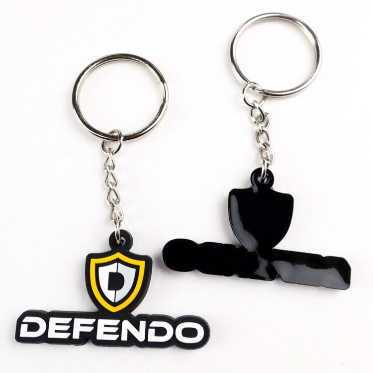 Hot selling 2d 3d mini key ring keyring silicone key chain letter custom logo promotional rubber pvc keychain