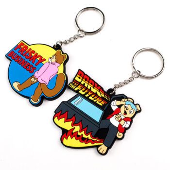 Custom 2d 3d promotional silicone rubber pvc anime key chains novelty retro bulk mini cartoon anime pvc keychain wholesale