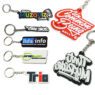 Custom 2d/3d anime soft pvc keychain make rubber sport key chain your logo keyring with chain