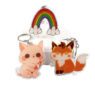Cute anime cute bear acrylic keychain kawaii cartoon keyring acrylic plastic key chains charm for women bag pendant jewelry gift