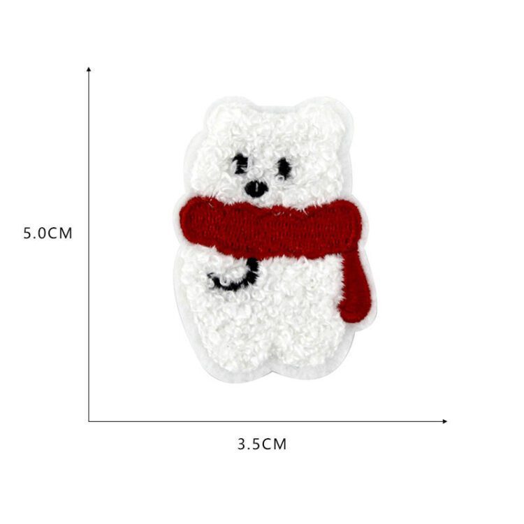 Wholesale bulk cartoon embroidery tweed clothes patch cute simulation animal embroidery patch