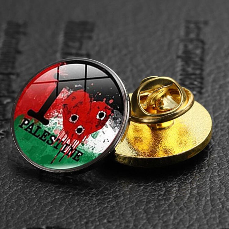 Wholesale resin epoxy free palestine pin flag factory custom any size enamel pin 2d 3d gold silver enamel palestine pin