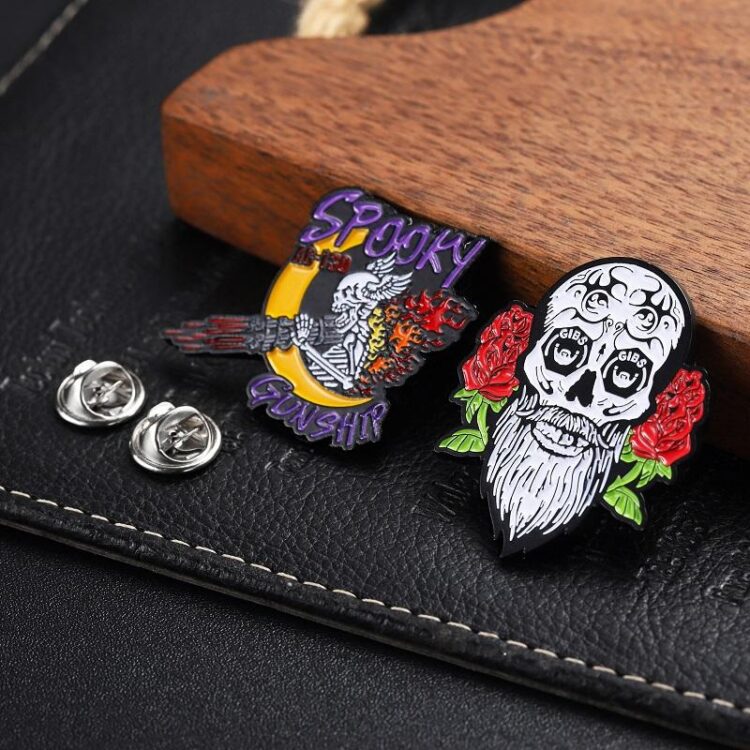 2024 halloween gifts fashion metal badge lapel hard enamel pins custom 3d logo character pins anime cartoon enamel pin badges
