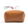 Portable waterproof storage purse minimalism travel makeup bag fashion letter pu leather cosmetic bag for women girl daily use
