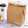 Custom logo eco reusable waterproof large mini capacity thermal insulated cooler freezable brown paper tyvek lunch bag for women