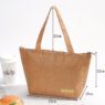 Custom logo eco reusable waterproof large mini capacity thermal insulated cooler freezable brown paper tyvek lunch bag for women