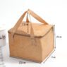 Custom logo eco reusable waterproof large mini capacity thermal insulated cooler freezable brown paper tyvek lunch bag for women