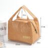 Custom logo eco reusable waterproof large mini capacity thermal insulated cooler freezable brown paper tyvek lunch bag for women
