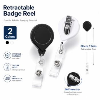 custom 360 degree id card badge reel 1