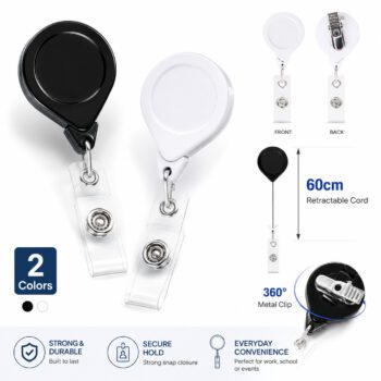custom 360 degree id card badge reel
