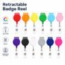 custom durable plastic retractable id badge reel