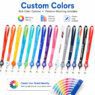 custom logo polyester lanyard with retractable badge 5