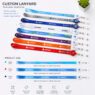 custom logo polyester lanyard with retractable badge