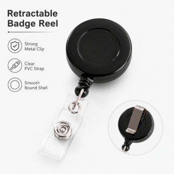 custom plastic retractable d badge reel 1