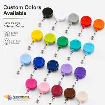 custom plastic retractable d badge reel