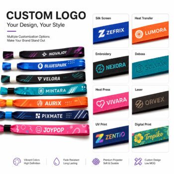 custom polyester wrist lanyard with security slider 1
