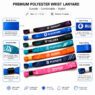 custom polyester wrist lanyard with security slider 3