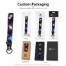 custom polyester wrist strap keychain portable short lanyard 4