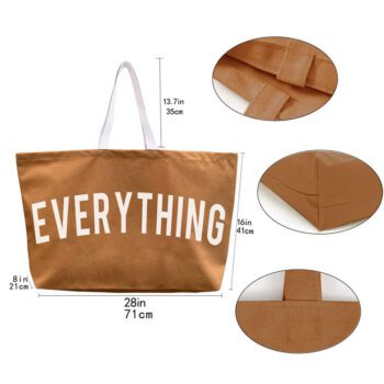 custom printed heavy duty cotton canvas grocery tote bag 2