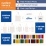 custom printed heavy duty cotton canvas grocery tote bag 5