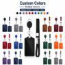 custom pu leather badge holder for lanyards 2