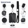 custom pu leather badge holder for lanyards 3