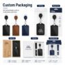 custom pu leather badge holder for lanyards 4