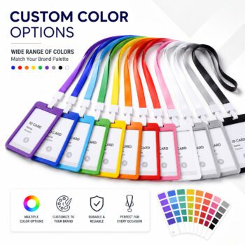 multicolor lanyard with id card holder for promotional 1