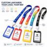 multicolor lanyard with id card holder for promotional 2