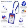 multicolor lanyard with id card holder for promotional 3