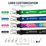 personalized polyester neck strap with multiple clips 1