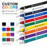 personalized polyester neck strap with multiple clips 2