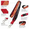personalized polyester neck strap with multiple clips 3