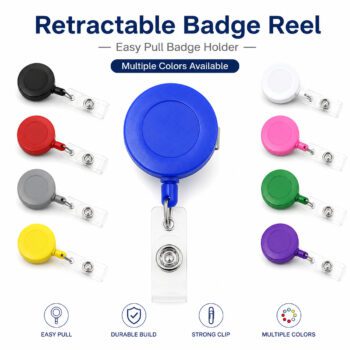 promotional retractable badge reel for office