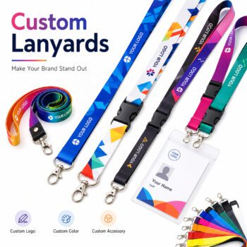 sublimation satin polyester lanyards with logo