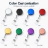 zinc alloy retractable badge reel with clip 2